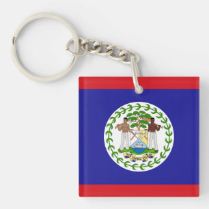 Belizean Flag Key Ring