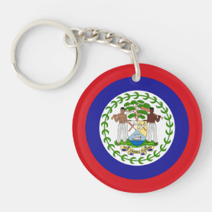 Belizean Flag Key Ring
