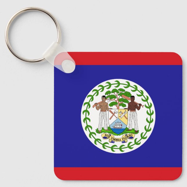 Belizean Flag Key Ring (Front)