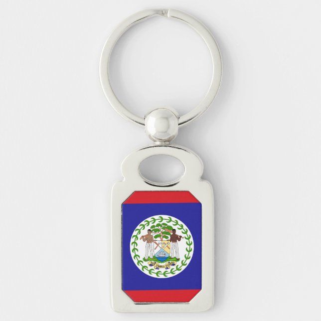 Belizean Flag Key Ring (Front)