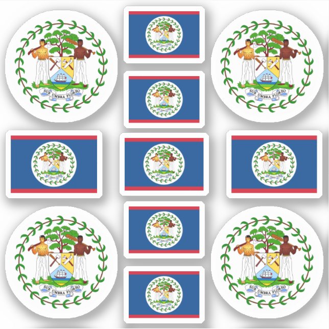 Belizean state symbols / coat of arms and flag (Front)