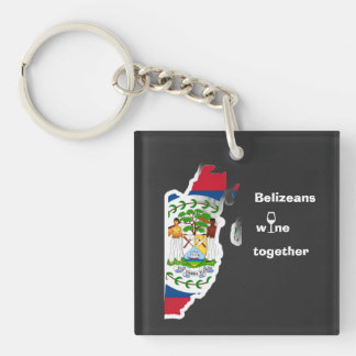 Belizeans Wine Together Shirt Key Ring