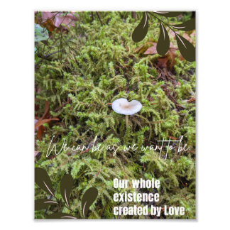 Belknap Mushroom with Quote - Frameable Photo Print