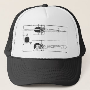 Bell 47 Helicopter Trucker Hat