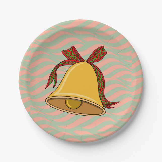 Bell and Bow Paper Plate (Front)