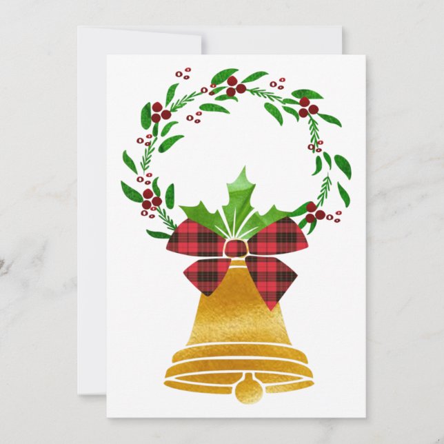 Bell Christmas Flat card (Front)