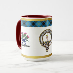 Bell Clan Badge Tartan & Motto Mug