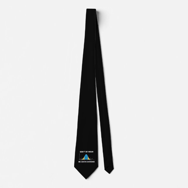 Bell Curve Statistics Humour Mathematic Gift Tie (Front)