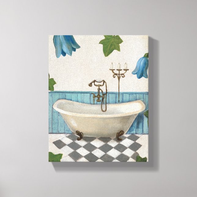 Bell Flower Bath Canvas Print (Front)