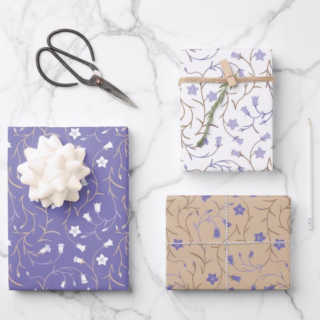 bell flowers wrapping paper sheet (Front)