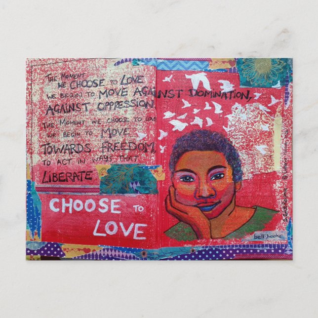 bell hooks inspirational Choose to Love postcard (Front)