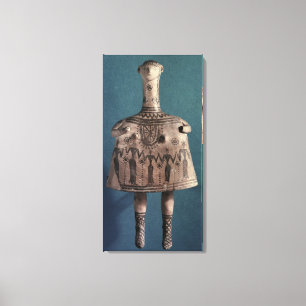 Bell idol, from Thebes, Boeotia, c.700 BC Canvas Print