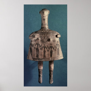 Bell idol, from Thebes, Boeotia, c.700 BC Poster