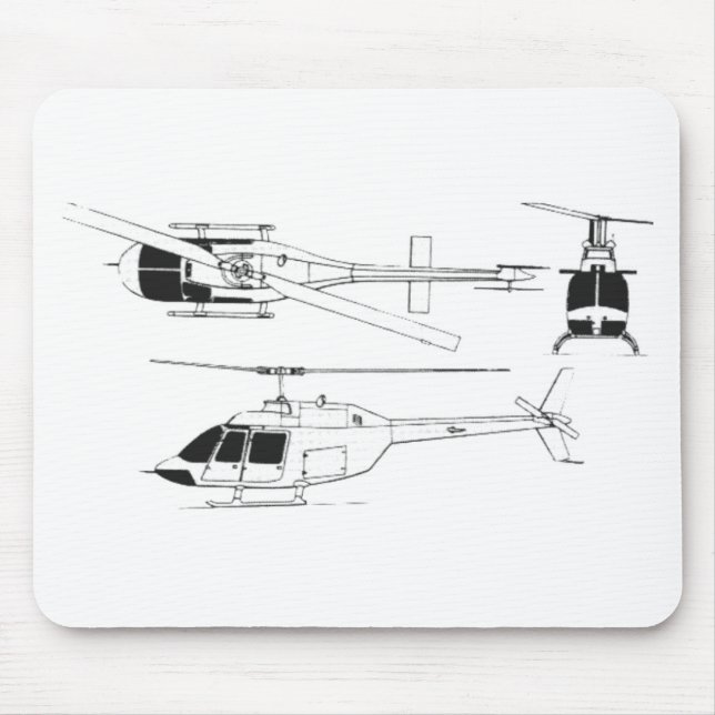 Bell Jet Ranger / TH- Mouse Mat (Front)