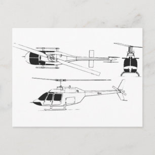 Bell Jet Ranger / TH- Postcard