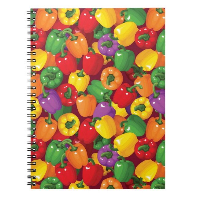 Bell Pepper Pattern Notebook (Front)