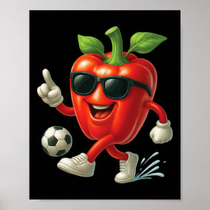 Bell Pepper Soccer  Poster