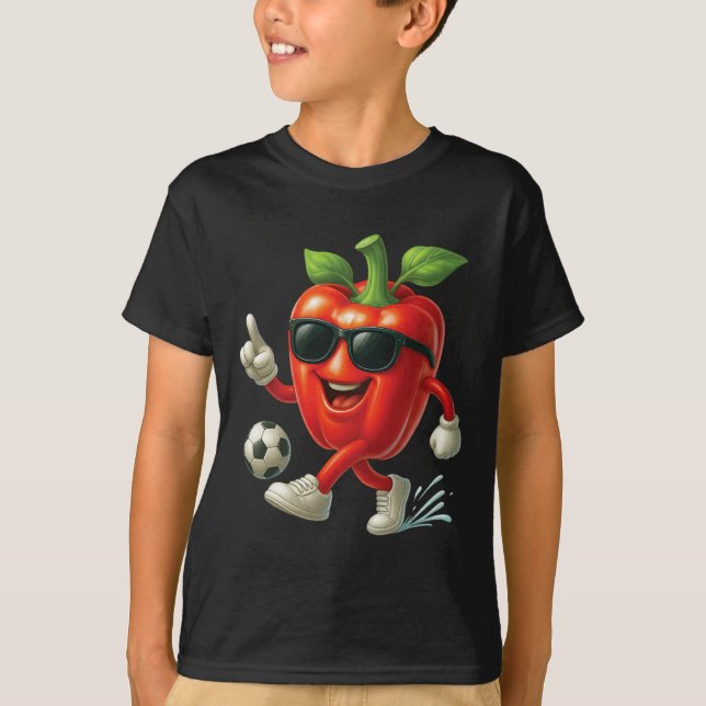 Bell Pepper Soccer  T-Shirt (Front)