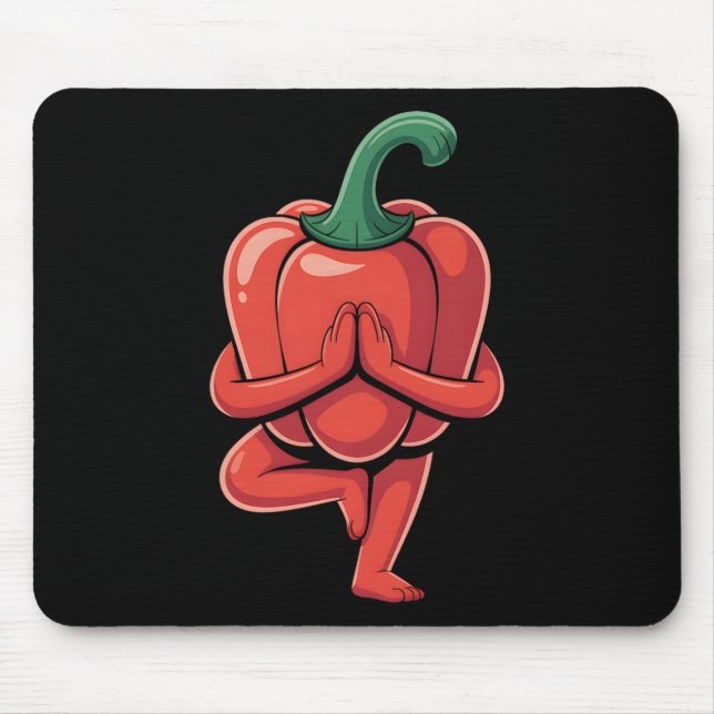 Bell Pepper Yoga  Mouse Mat (Front)