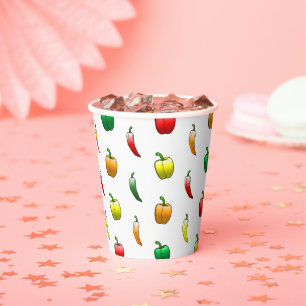 Bell Peppers and Long Sweet Peppers Paper Cups