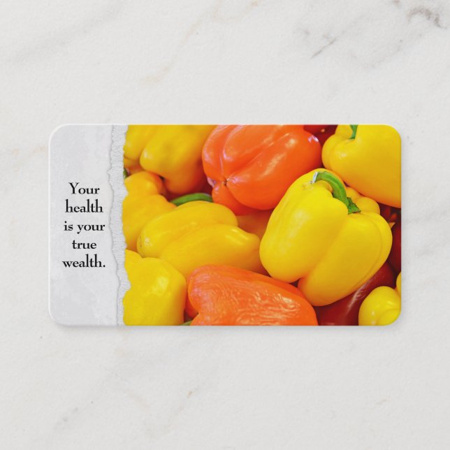 Bell Peppers At the Market Business Card (Front)