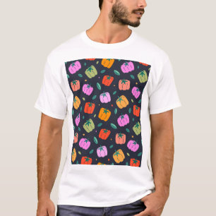 Bell Peppers Hand Drawn Vegetable T-Shirt