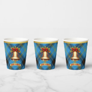 Bell Personalised Tartan Christmas Paper Cups