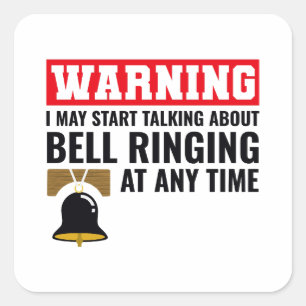 Bell ringer Bell ringing Bells Tower Campanology Square Sticker