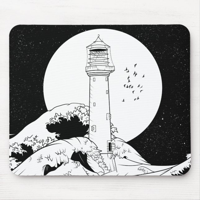 Bell Rock lighthouse Scotland Mouse Mat (Front)