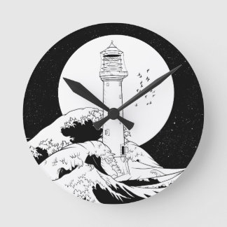 Bell Rock lighthouse Scotland Round Clock