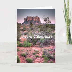 Bell rock Sedona, Arizona, Merry Christmas Holiday Card