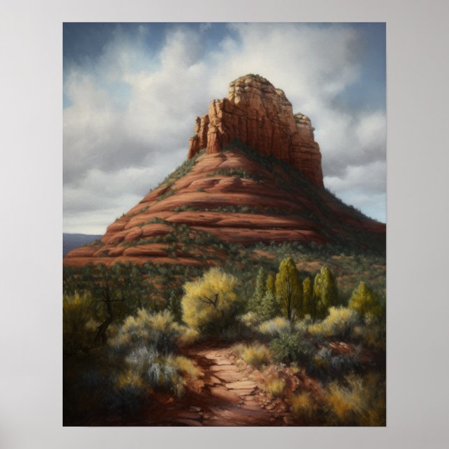 Bell Rock Sedona Arizona Painting Art Print Poster (Front)