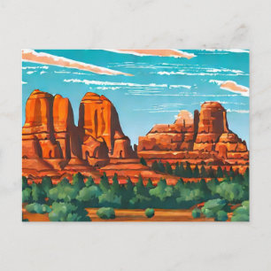 Bell Rock, Sedona, Arizona painting Postcard
