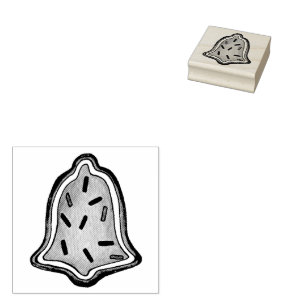 Bell Sugar Cookie Sprinkles Christmas Baking Rubber Stamp