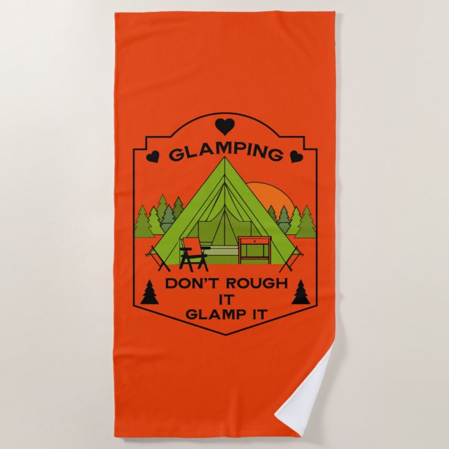 Bell Tent Glamping Beach Towel (Front)