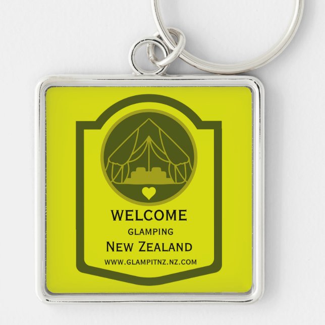 Bell Tent Glamping Business Key Ring (Front)