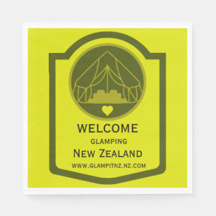 Bell Tent Glamping Business Napkin