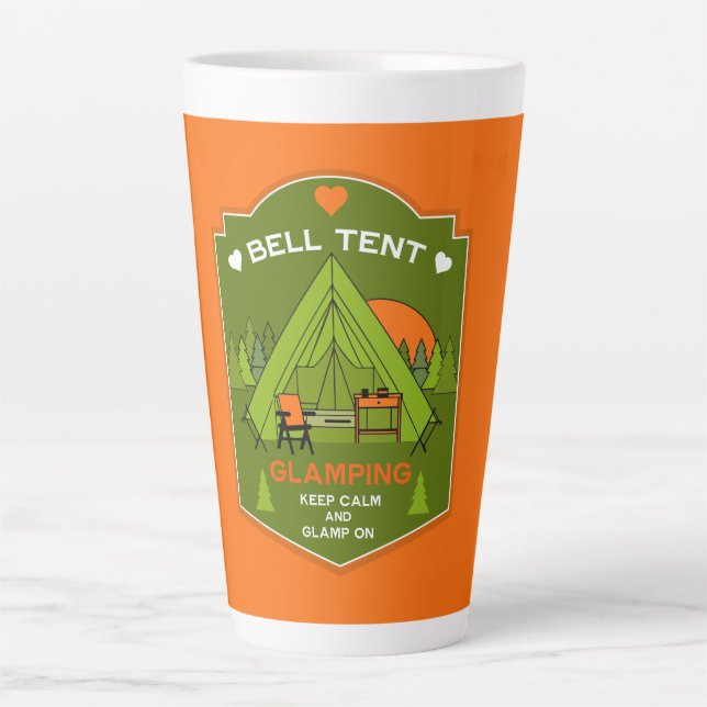 Bell Tent Glamping Latte Mug (Front)