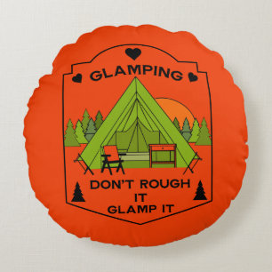 Bell Tent Glamping Round Cushion