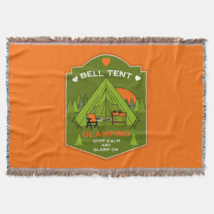 Bell Tent Glamping Throw Blanket