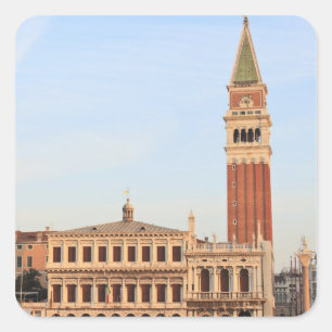 Bell Tower, Piazza San Marco, Venice Square Sticker