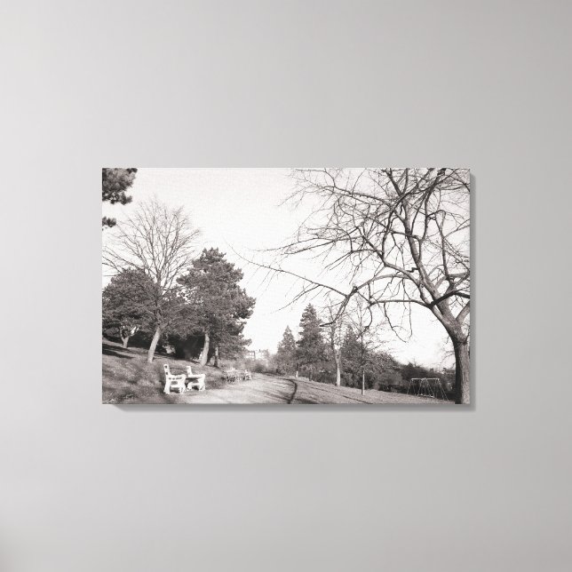 Bell Vue Park, Newport, Mon (Dec 1977) Canvas Print (Front)