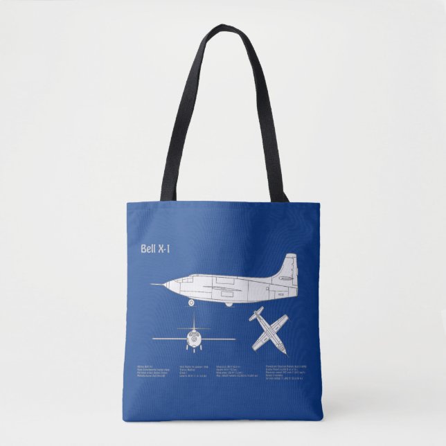 Bell X-1 - Aeroplane Blueprint Plans ABD Tote Bag (Front)