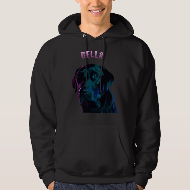 Bella Black Labrador Hoodie (Front)