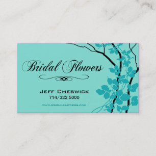Bella Bridal Floral Arrangements Special Thanks Business Card