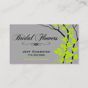 Bella Bridal Floral Arrangements Special Thanks Business Card