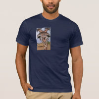 Bella Canvas men's T- shirt Whimsical Giraffe Navy
