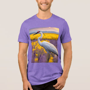 Bella+Canvas Tri-Blend T-Shirt — White Crane in Ye Shirt