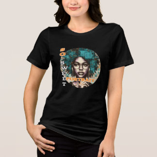 Bella+Canvas Women's Tri-blend T-Shirt, Solid Blac Shirt