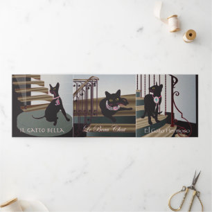 Bella Cat 10-12 Trifold Card